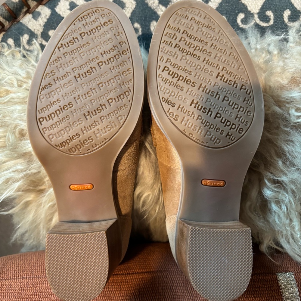 Hush Puppies Lolly Suede Heeled Loafer - Picture 8 of 9